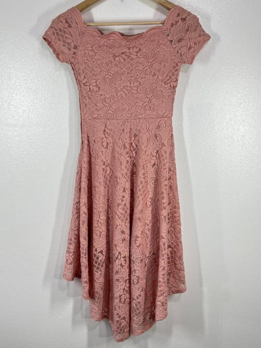 City Studio Lace Dress High Low
